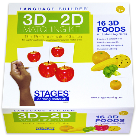 STAGES LEARNING MATERIALS Language Builder® 3D-2D Matching Kit, Foods SLM007